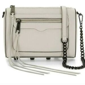 Rebecca Minkoff Leather Crossbody Bag - Putty Beige and Black
